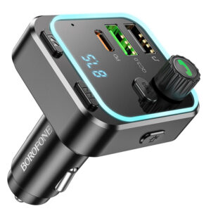 Автомобільний зарядний пристрій FM модулятор Borofone BC53 Highway PD20W+QC3.0 (2USB-A/1C)