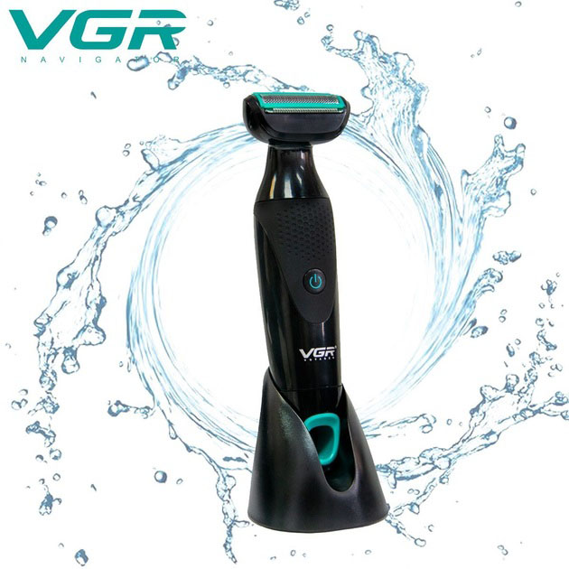 Акумуляторна електробритва для стрижки VGR V-601 від USB бритва електрична з професійною насадками - Зображення 3