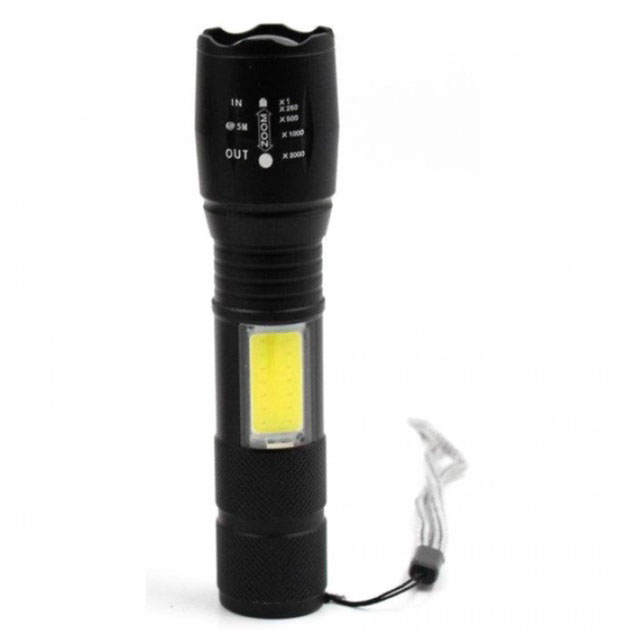 Ліхтарик акумуляторний ручний Bailong BL-29 діод T6 + COB зарядка від USB, ліхтарик led, водонепроникний - Зображення 5