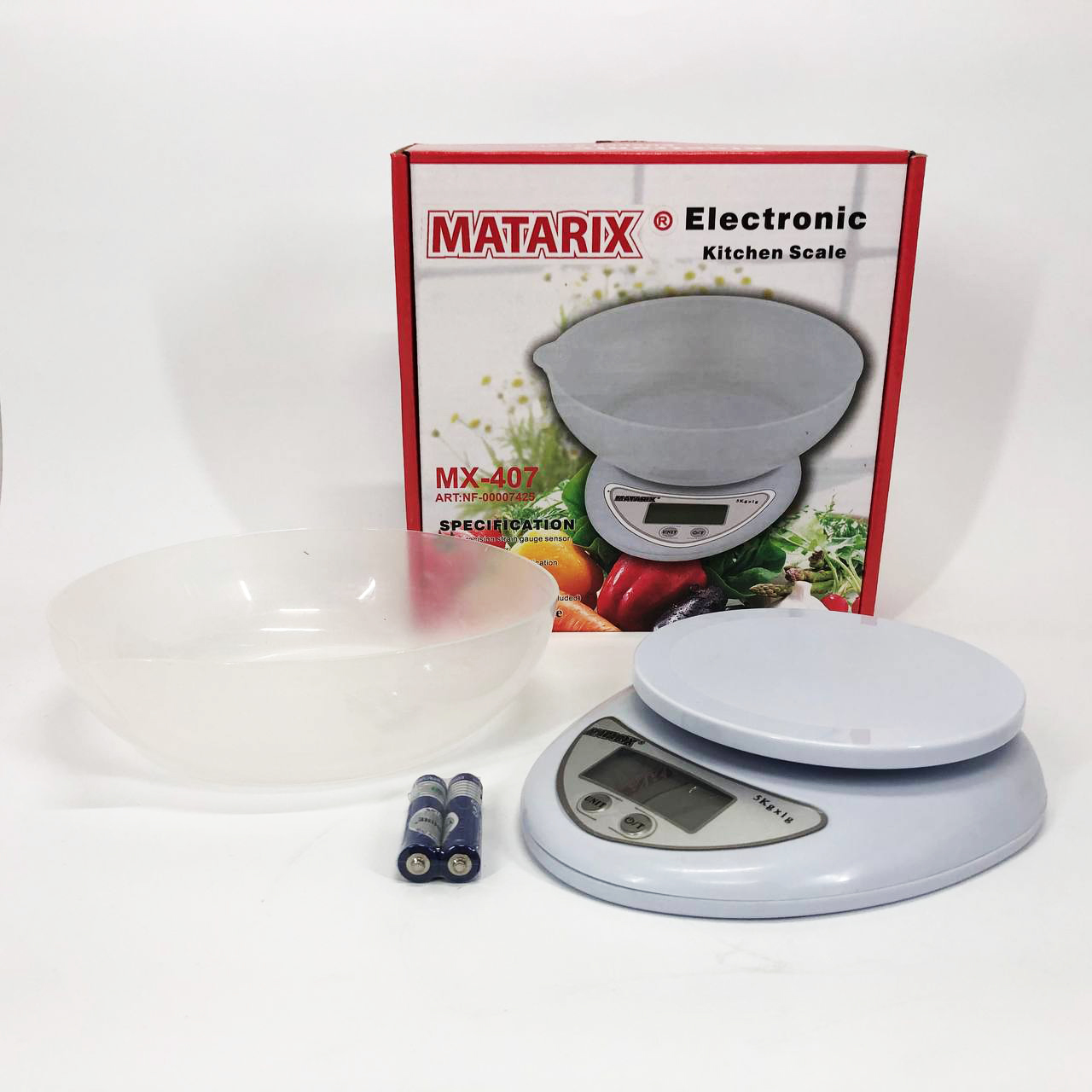 Кухонні електронні ваги з чашею до 5 кг Matarix MX-407, Компактні електронні кухонні ваги - Зображення 4