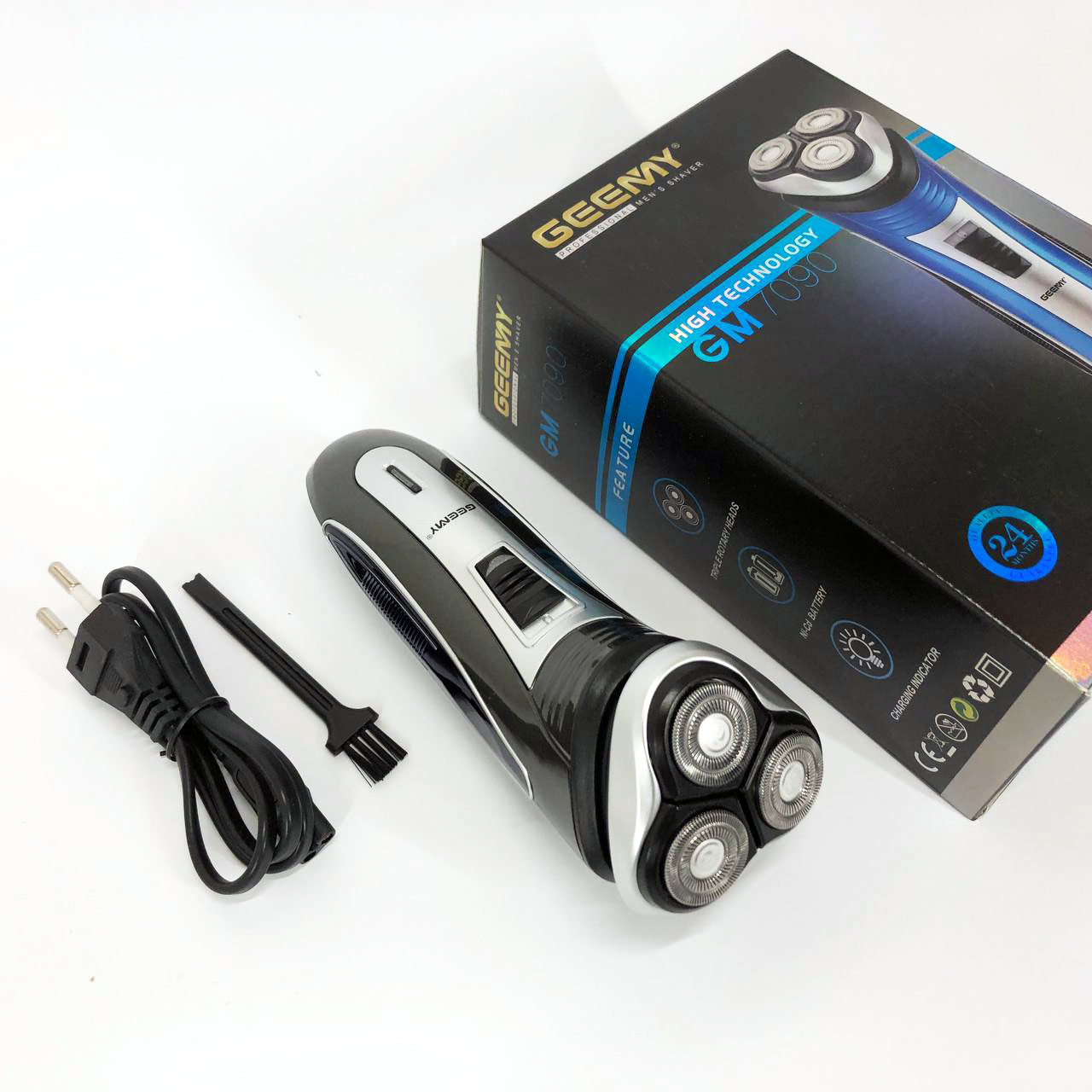 Електробритва GEEMY GM-7090 3 в 1 тример, бездротова електробритва, Тример для вусів Blue - Зображення 2