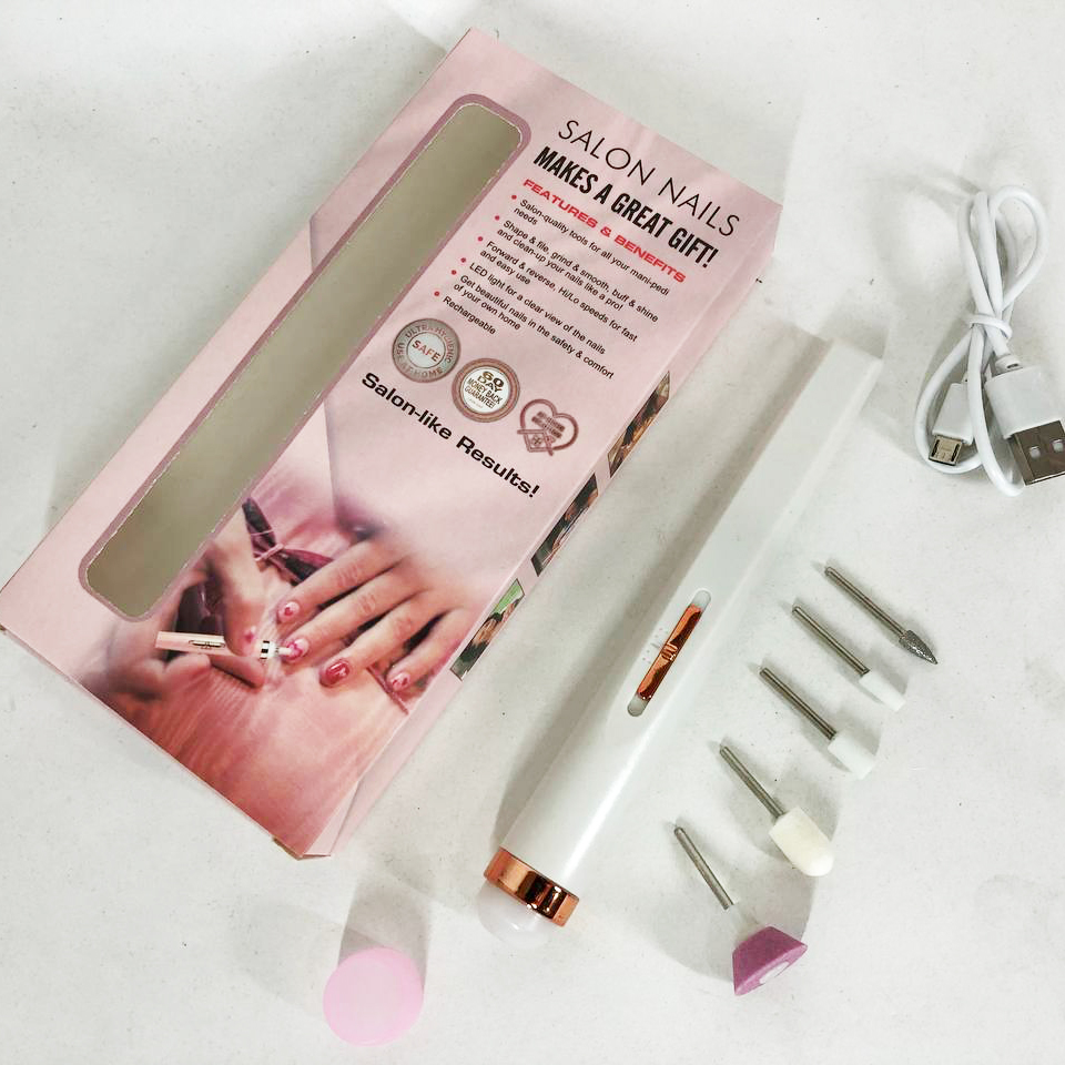 Фрезер для манікюру та педикюру Flawless Salon Nails, фрезер ручний для манікюру Pink - Зображення 2