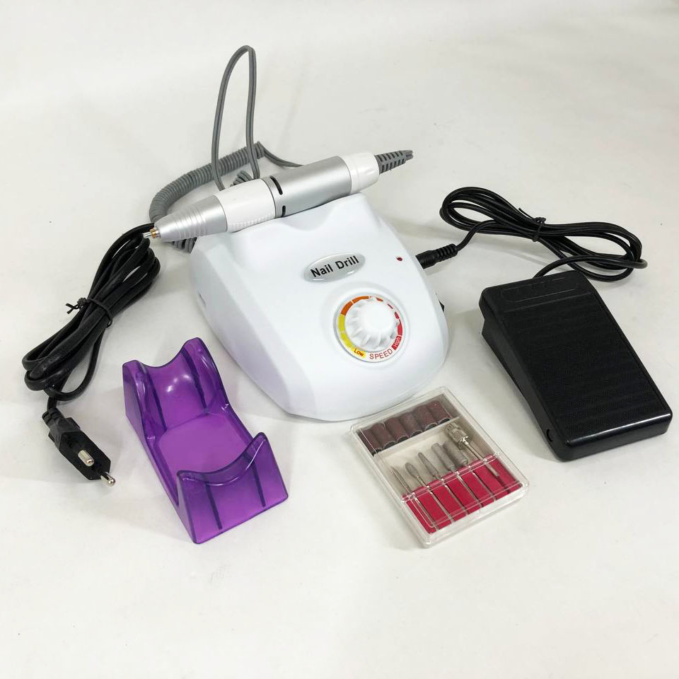 Фрезер для манікюру та педикюру Drill Pro Nail Drill, 30000 об/хв, фрезер для нігтів White - Зображення 2