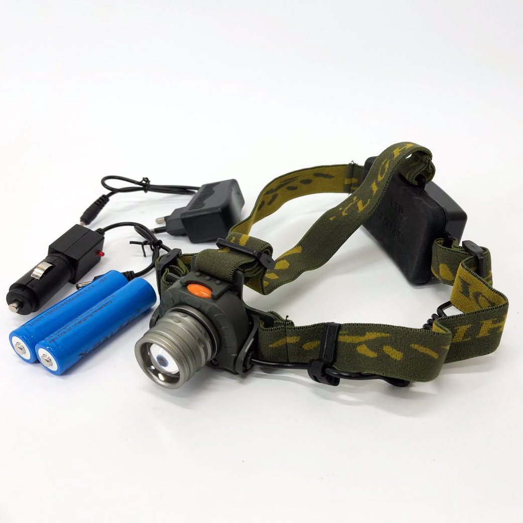 Налобний ліхтар тактичний Bailong BL-1505-602B SENSOR з датчиком руху, Ліхтарик налобний led - Зображення 2