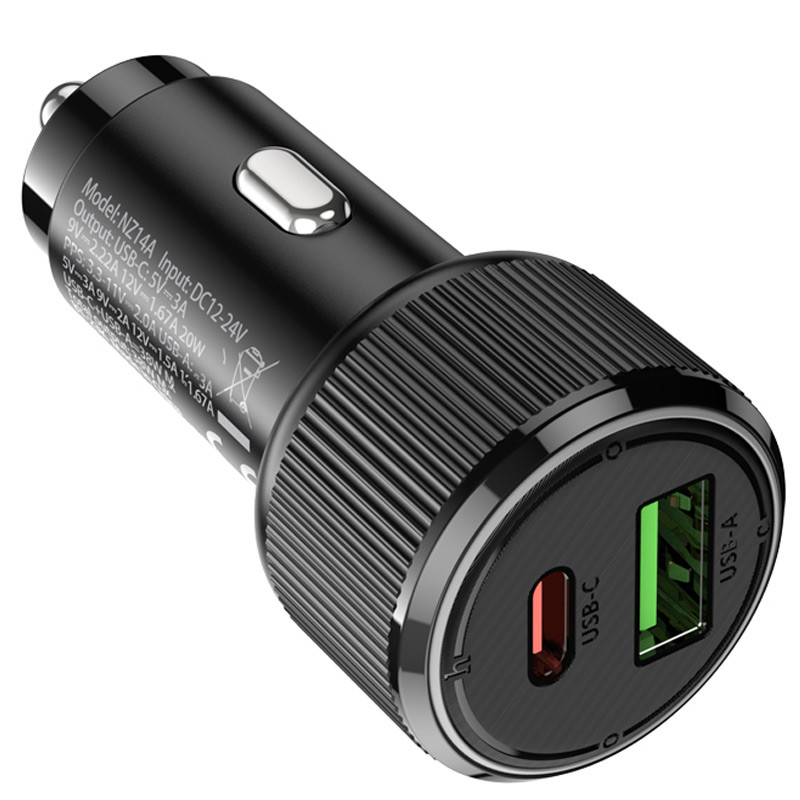 Автомобільний зарядний пристрій Hoco NZ14A Guerrero PD20W+QC3.0 (1C1A) - Зображення 4