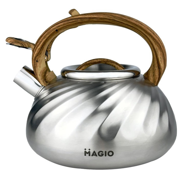 Чайник Magio MG-1194 3 л зі свистком, чайник зі свистком для індукційної плити, чайник газовий - Зображення 3