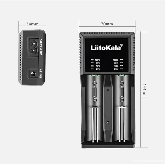 Універсальний зарядний пристрій LiitoKala Lii-PL2 EU на 2 канали - Зображення 4