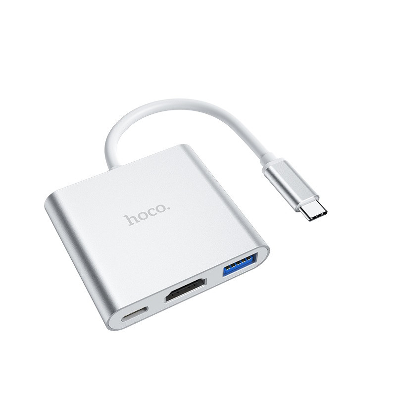 Перехідник HUB Hoco HB14 Type-C to USB3.0+HDMI+PD - Зображення 3
