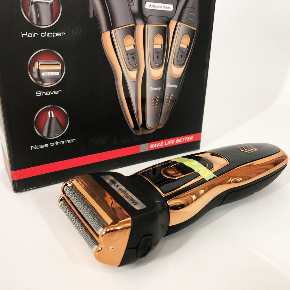 Електробритва сіткова і триммер для бороди GEMEI GM-595 з акумулятором Gold - Зображення 3