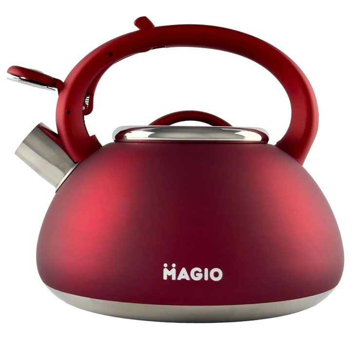 Чайник Magio MG-1193 3 л зі свистком, маленький чайник для газової плити, металевий чайник - Зображення 3
