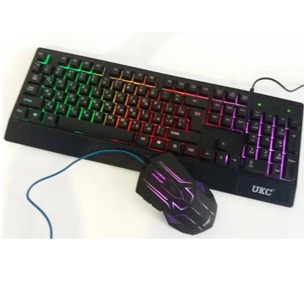 Клавіатура+мишка UKC з LED підсвічуванням від USB M-710, клавіатура ігрова з підсвічуванням та мишкою - Зображення 3