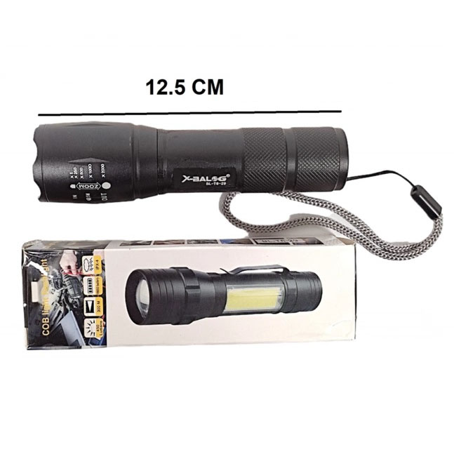 Ліхтарик акумуляторний ручний Bailong BL-29 діод T6 + COB зарядка від USB, ліхтарик led, водонепроникний - Зображення 4