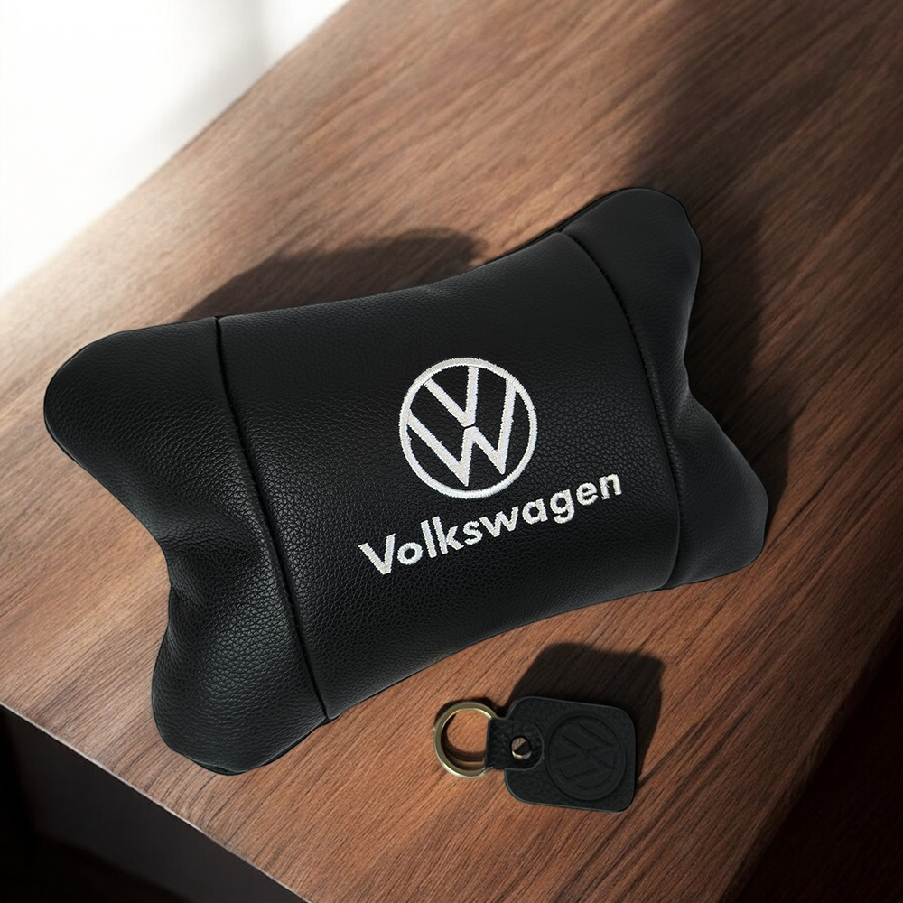 Шкіряна подушка на підголівник Volkswagen – ортопедична для авто - Зображення 5