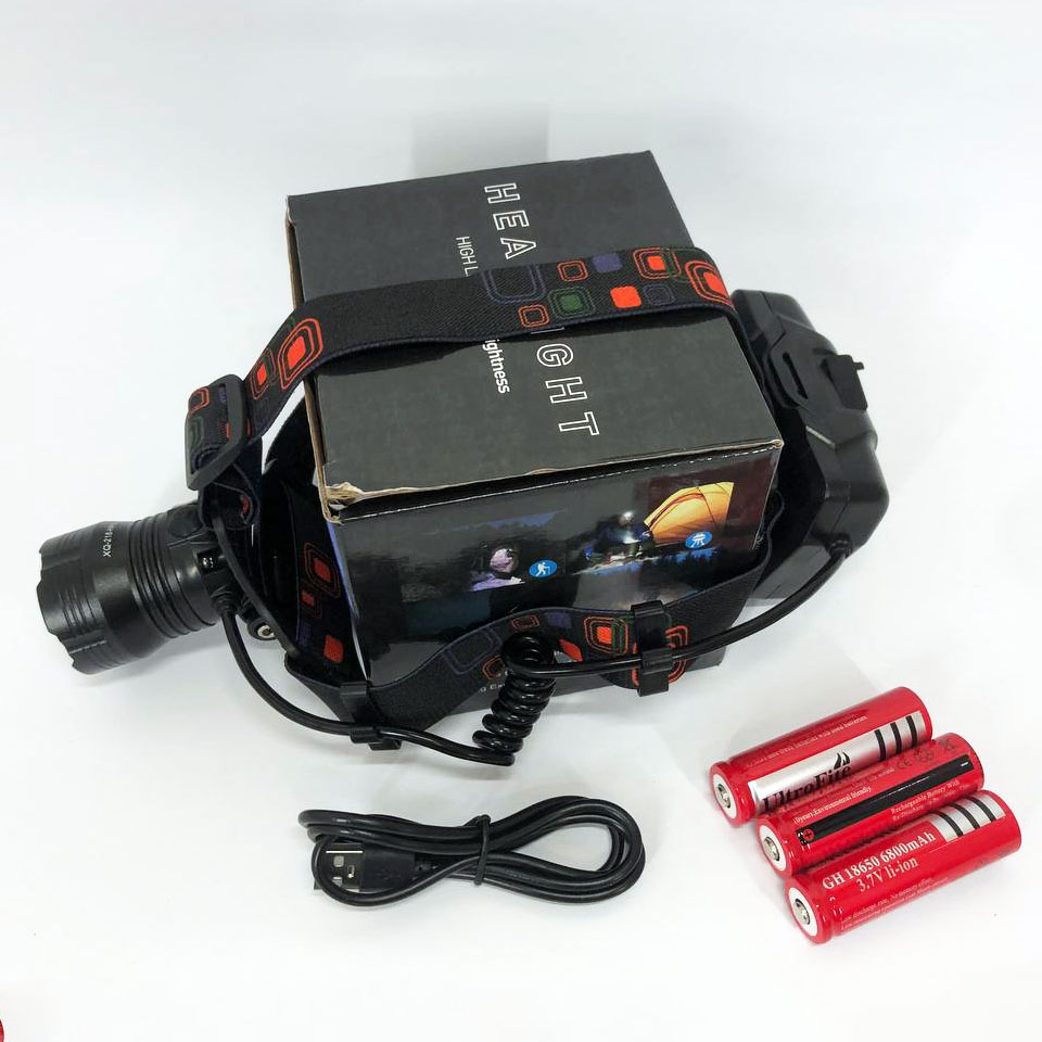Ліхтар налобний X-Balong XQ-218-HP50 акумуляторний LED zoom з функцією Power Bank 3 режими роботи - Зображення 5