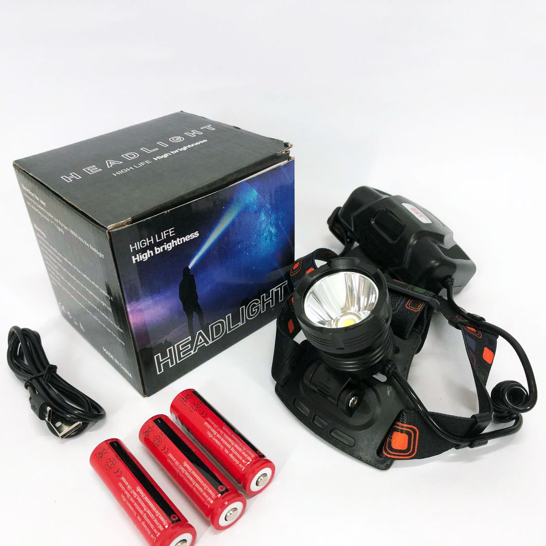 Ліхтар налобний X-Balong XQ-218-HP50 акумуляторний LED zoom з функцією Power Bank 3 режими роботи - Зображення 6