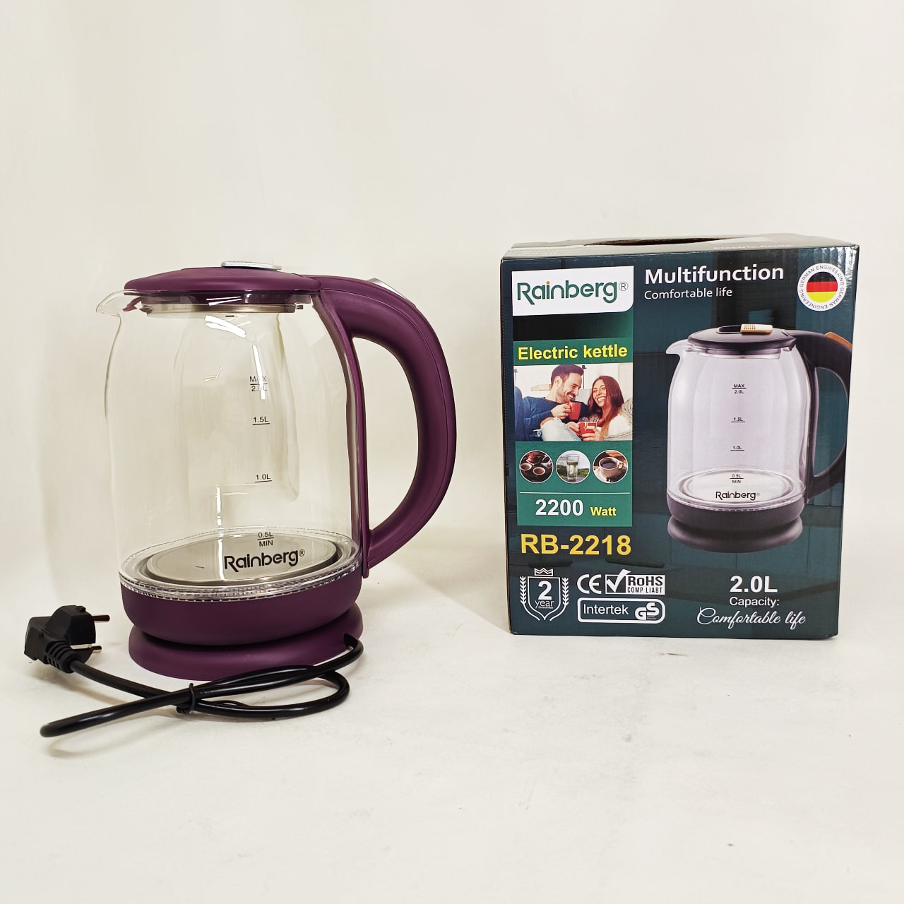 Електрочайник Rainberg RB-2218 3200Вт 2л Purple - Зображення 4