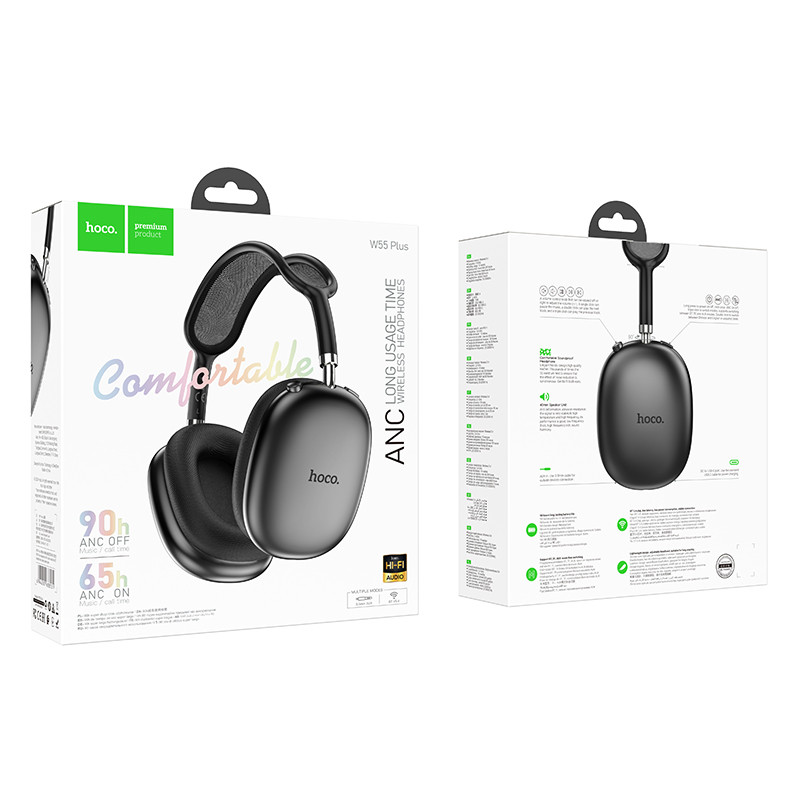 Накладні бездротові навушники Hoco W55 Plus Happiness ANC noise reduction - Зображення 4