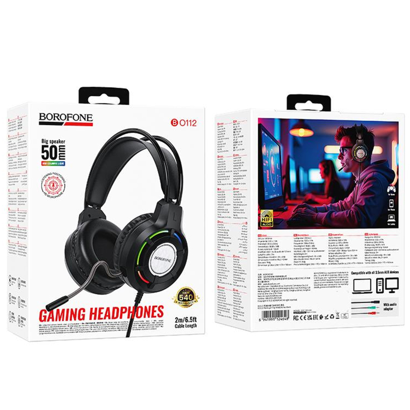 Накладні навушники Borofone BO112 Wave 3.5mm+USB - Зображення 6