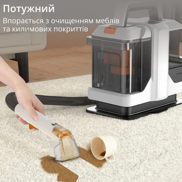 Миючий пилосос для чищення килимів, диванів, салона авто Domotec MS-4415 4200Вт 1080мл - Зображення 5