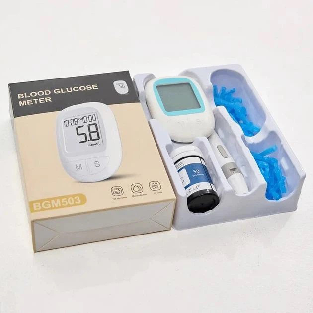 Глюкометр електронний Blood Glucose Meter BGM503 вимірювач рівня цукру в крові портативний - Зображення 2