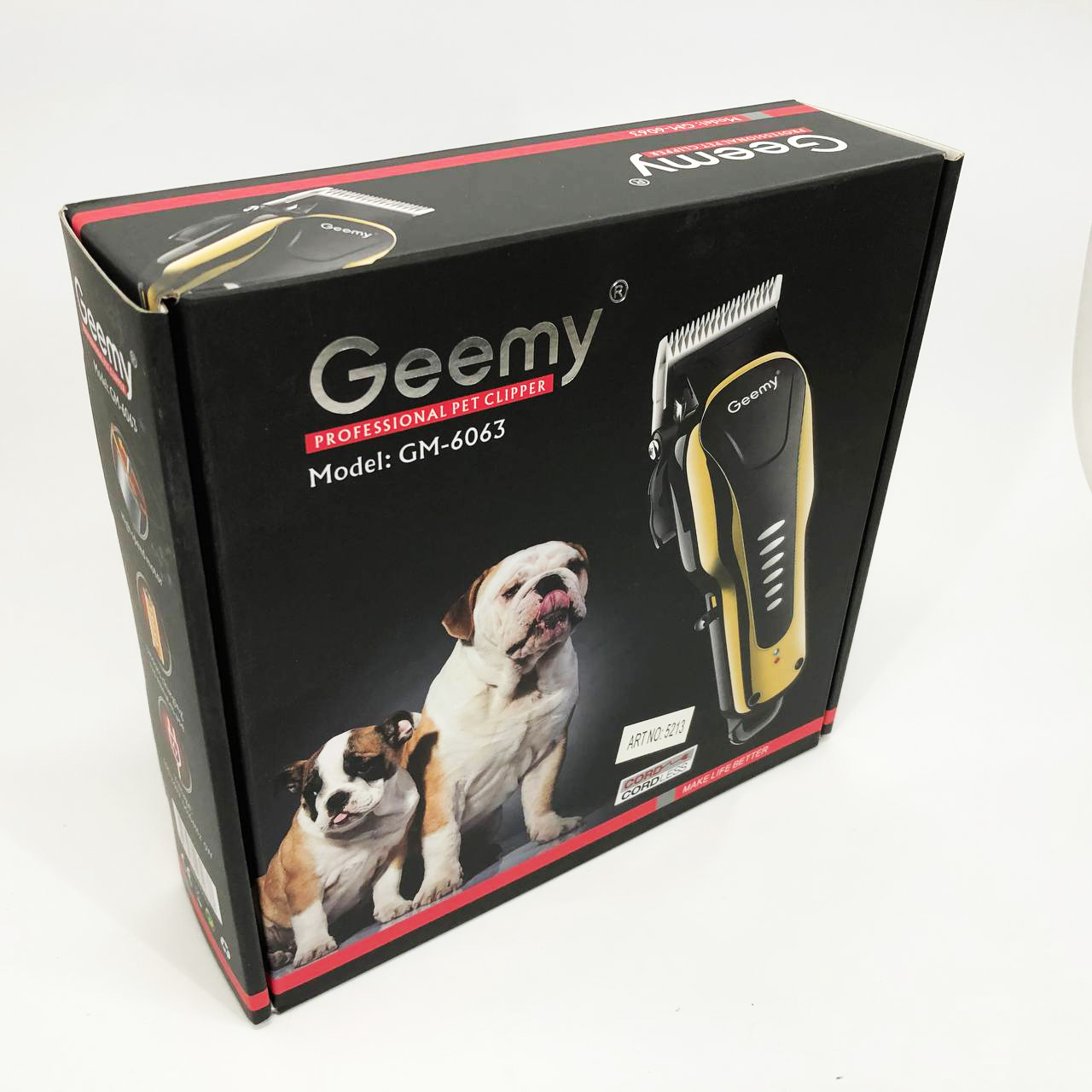 Машинка для стрижки тварин Gemei GM 6063 + 4 насадки грумінгу - Зображення 6