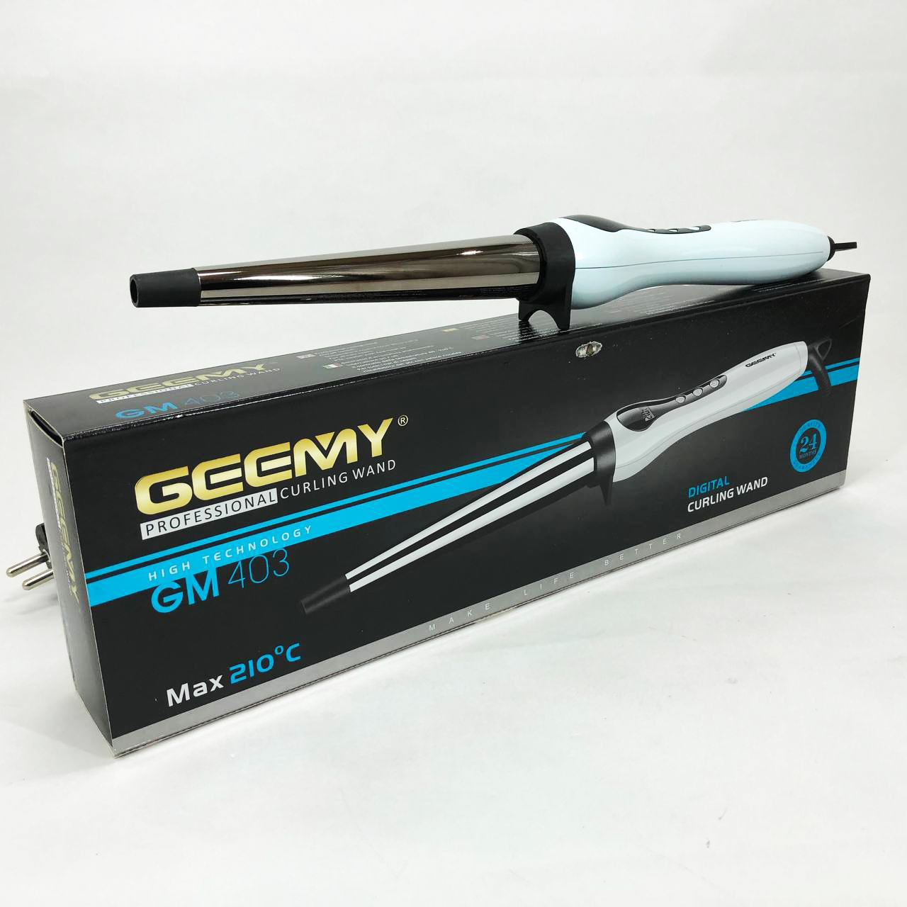 Конусна професійна плойка для локонів Gemei GM-403 - Зображення 6