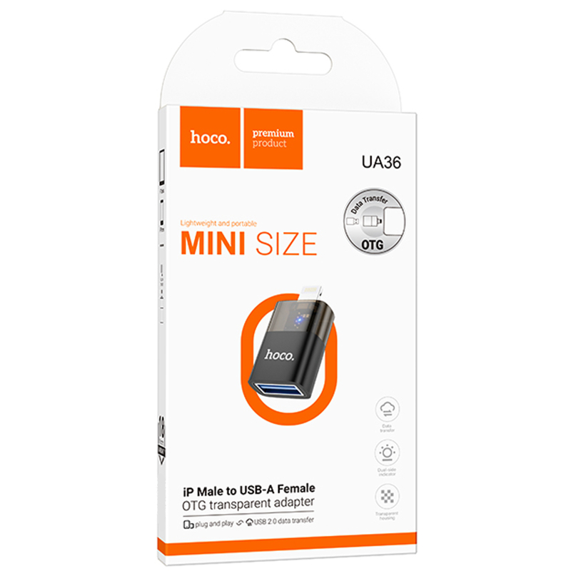 Перехідник Hoco UA36 Lightning male to USB female - Зображення 2