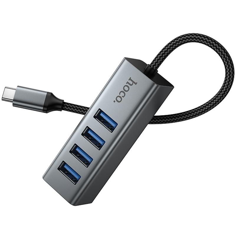 Перехідник HUB Hoco HB1C 4in1 (Type-C to 4xUSB 3.0) (0.2m) - Зображення 4
