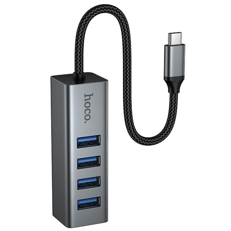 Перехідник HUB Hoco HB1C 4in1 (Type-C to 4xUSB 3.0) (0.2m) - Зображення 5