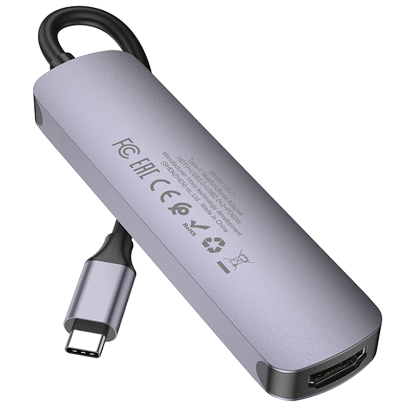Перехідник HUB Hoco HB27 10-Port (Type-C to HDTV+USB3.0+PD+2xUSB2.0) - Зображення 3