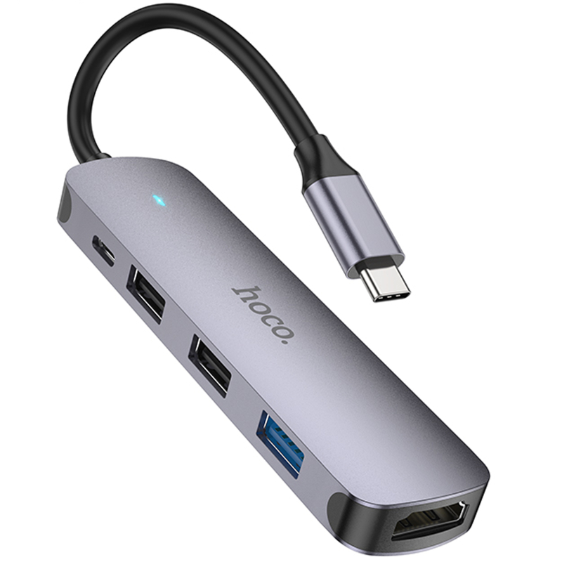 Перехідник HUB Hoco HB27 10-Port (Type-C to HDTV+USB3.0+PD+2xUSB2.0) - Зображення 4