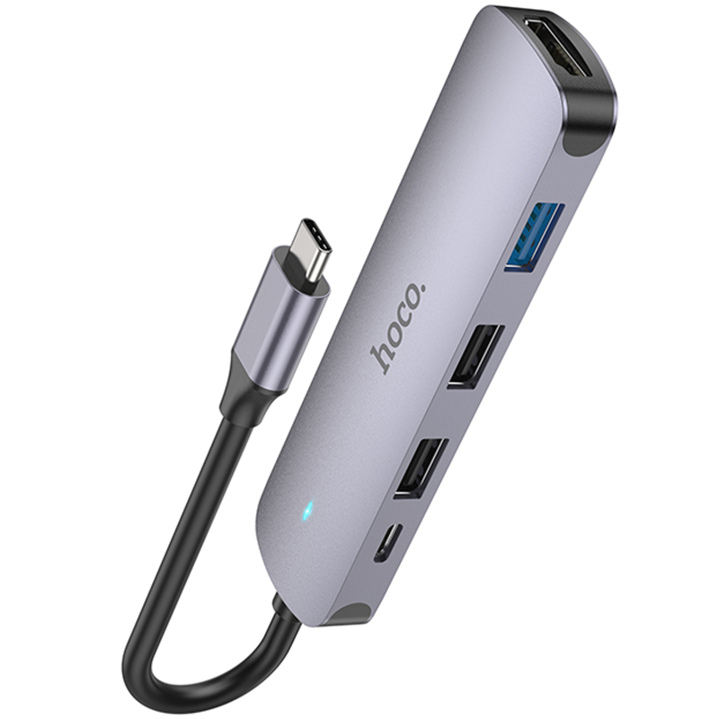 Перехідник HUB Hoco HB27 10-Port (Type-C to HDTV+USB3.0+PD+2xUSB2.0) - Зображення 5