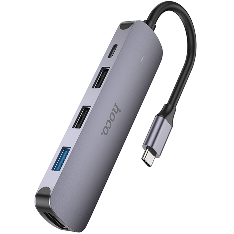 Перехідник HUB Hoco HB27 10-Port (Type-C to HDTV+USB3.0+PD+2xUSB2.0) - Зображення 6