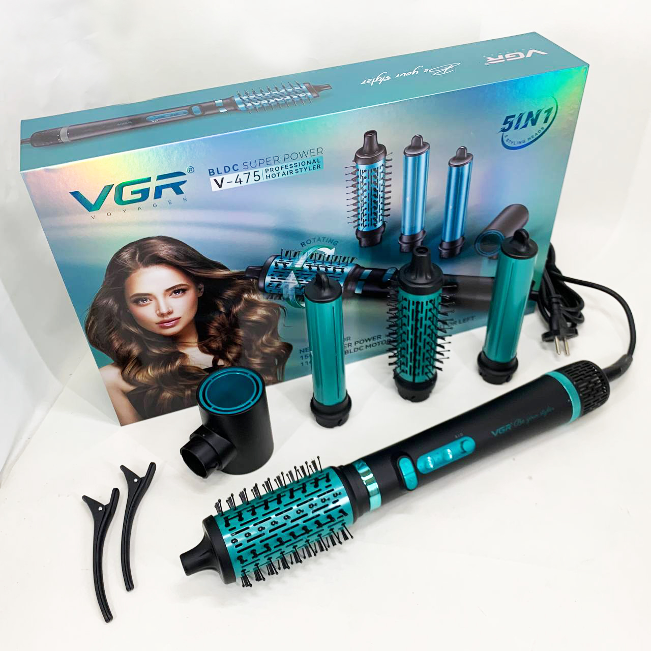 Фен-стайлер VGR 5 в 1 V-475. Колір: чорний - Зображення 3