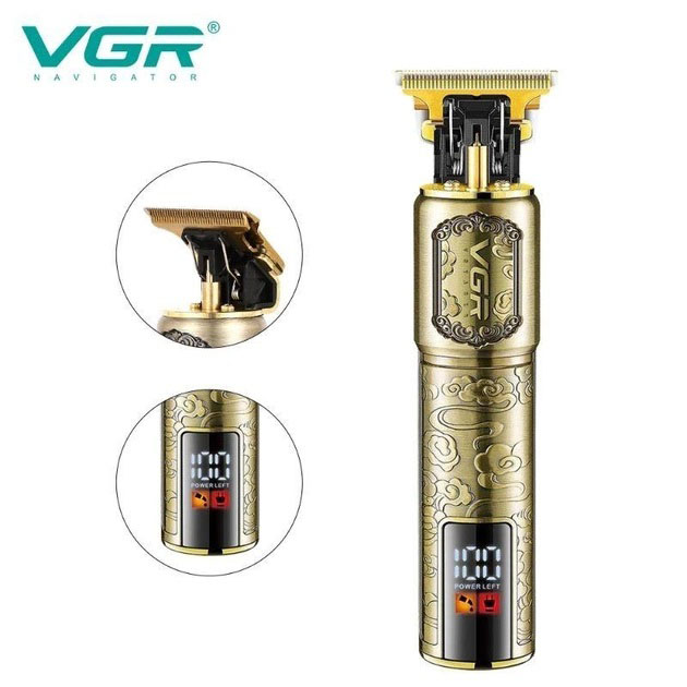 Машинка для стрижки волосся VGR V-073 акумуляторний бездротовий триммер для бороди та вусів - Зображення 4
