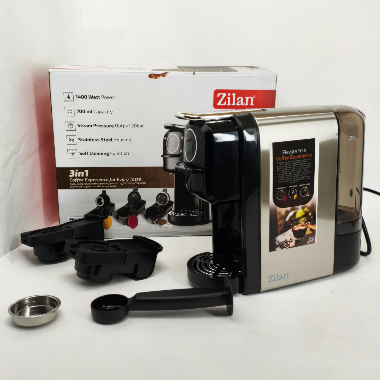 Кавомашина капсульна Zilan ZLN2846 20 Bar 700мл 1400Вт сенсорна - Зображення 3