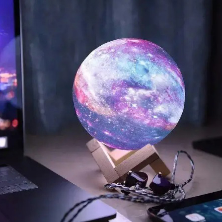 Настільний акумуляторний нічник світильник для дитячої Magic 3D COLOR Moon Light с пультом - Зображення 2