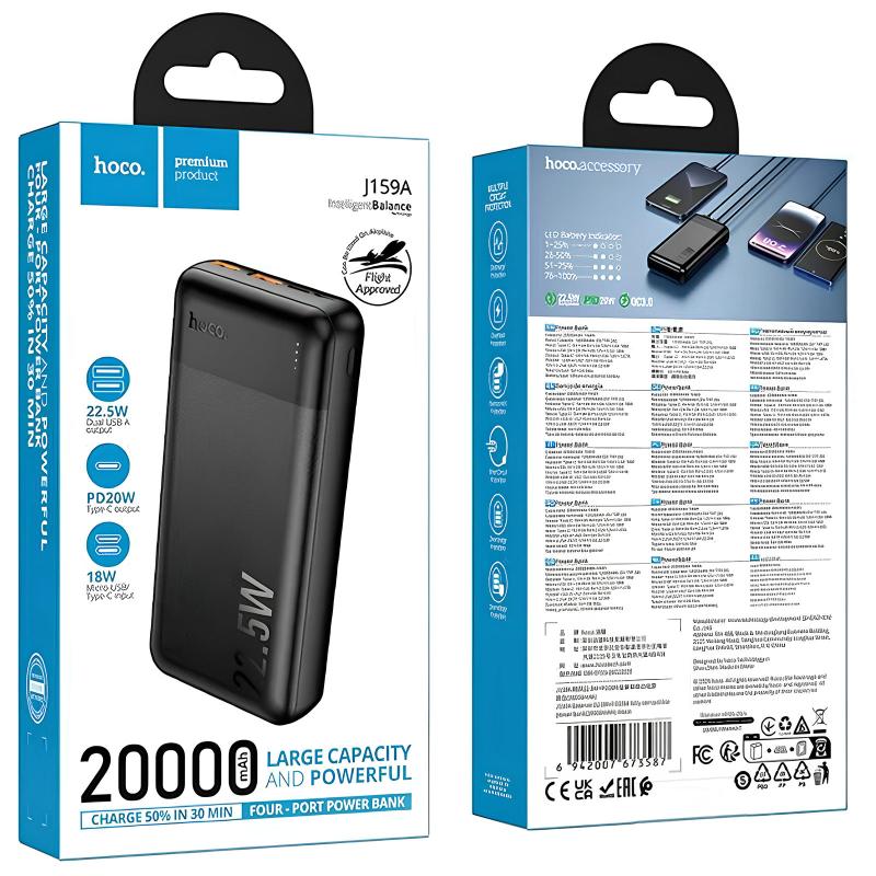 Повербанк Power Bank Hoco J159A Essence 22.5W+PD20W 20000 mAh - Зображення 2