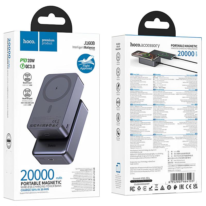 Повербанк Power Bank Hoco J160B Original PD20W з БЗП 20000 mAh - Зображення 2