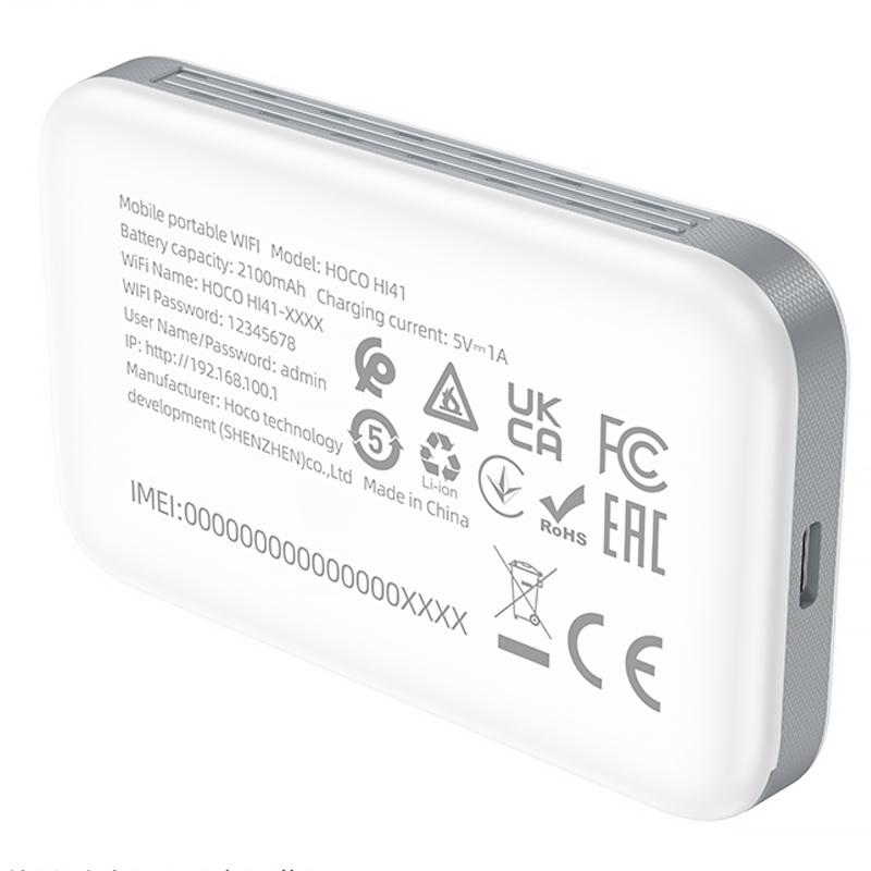 Портативний модем WiFi роутер Hoco HI41 150Mbps (Micro SIM) 2100 mAh - Зображення 5