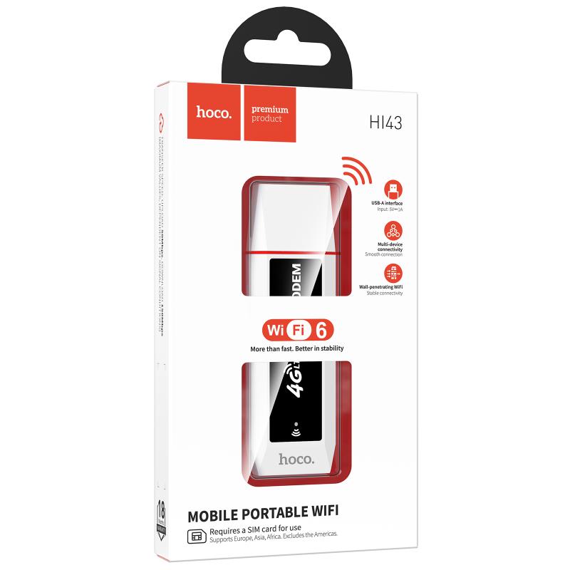 Портативний модем WiFi роутер Hoco HI43 150Mbps (SIM) 2100 mAh - Зображення 2
