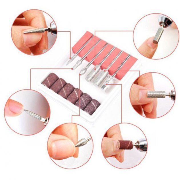 Фрезер для манікюру та педикюру Drill Pro Nail Drill, 30000 об/хв, фрезер для нігтів White - Зображення 3