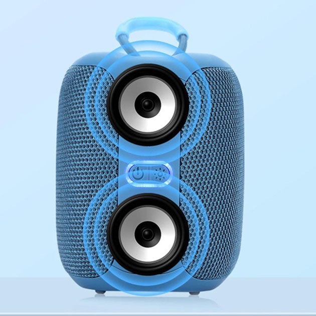 Портативна Bluetooth колонка TG658 8W з RGB підсвічуванням, акумуляторна переносна колонка. Колір: синій - Зображення 4