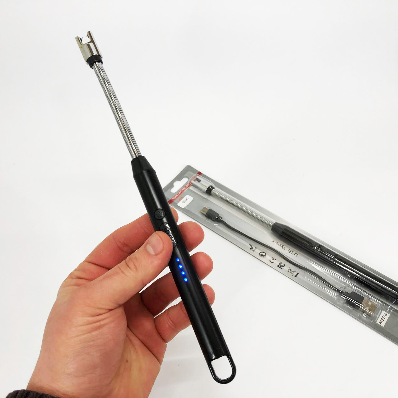 Запальничка електрична BBQ Lighter імпульсна плазмова вітрозахисна USB запальничка для газової плити - Зображення 2