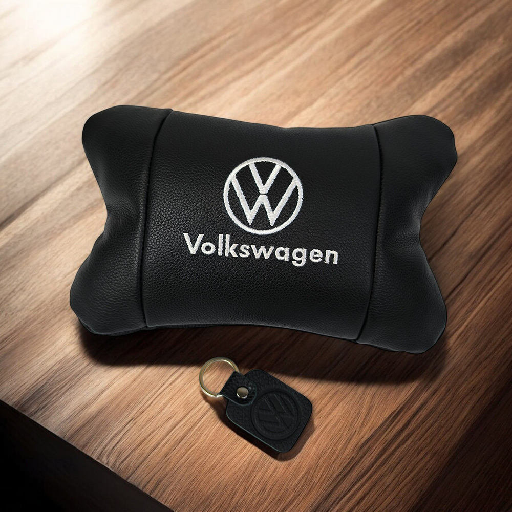 Шкіряна подушка на підголівник Volkswagen – ортопедична для авто - Зображення 4