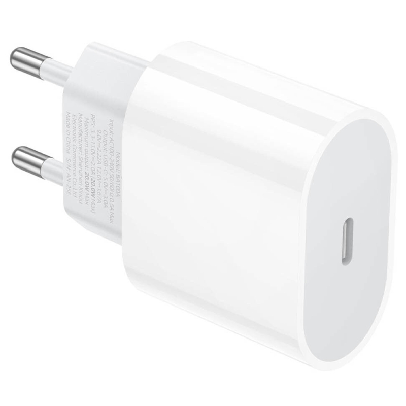 Мережевий зарядний пристрій Borofone BA100A Original PD20W (1USB-C) - Зображення 4