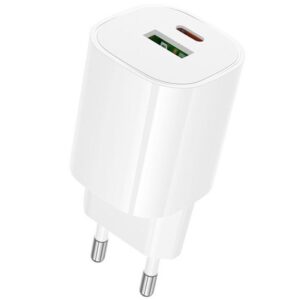 Мережевий зарядний пристрій Borofone BA104A Pudding PD20W+QC3.0 (1USB-A/1C)
