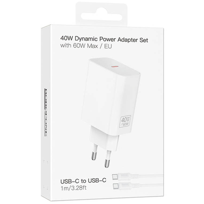 Мережевий зарядний пристрій Borofone BA109A Star PD40W (1USB-C) + кабель Type-C to Type-C - Зображення 2
