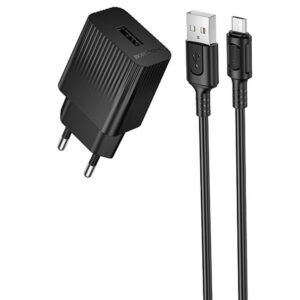 Мережевий зарядний пристрій Borofone BAS71A Source 10.5W (1USB-A) + кабель USB to MicroUSB