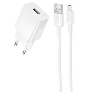 Мережевий зарядний пристрій Borofone BAS71A Source 10.5W (1USB-A) + кабель USB to MicroUSB
